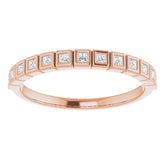 14K Rose 1/6 CTW Natural Diamond Anniversary Band
