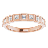 14K Rose 1/2 CTW Natural Diamond Anniversary Band
