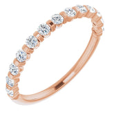 14K Rose 1/3 CTW Natual Diamond Anniversary Band
