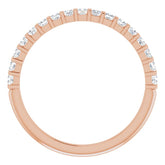 14K Rose 1/3 CTW Natual Diamond Anniversary Band