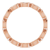 14K Rose 1/2 CTW Natural Diamond Eternity Band Size 7