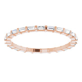 14K Rose 1/3 CTW Natural Diamond Eternity Band Size 6