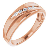 14K Rose 1/6 CTW Natural Diamond Band