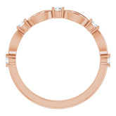 14K Rose 1/4 CTW Natural Diamond Anniversary Band