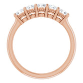 14K Rose 1/2 CTW Natural Diamond Anniversary Band