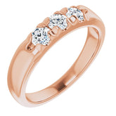 14K Rose 1/2 CTW Natural Diamond Anniversary Band