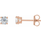 14K Rose 1/2 CTW Lab-Grown Diamond Earrings