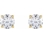 14K Yellow Gold 1 CTW Lab-Grown Diamond Earrings