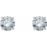 14K White Gold 1/2 CTW Lab-Grown Diamond 4-Prong Stud Earrings