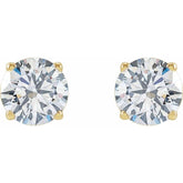 14K Yellow Gold 2 1/2 CTW Lab-Grown Diamond Earrings
