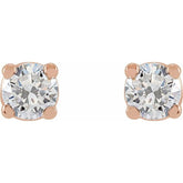 14K Rose Gold 3 CTW Lab-Grown Diamond Earrings