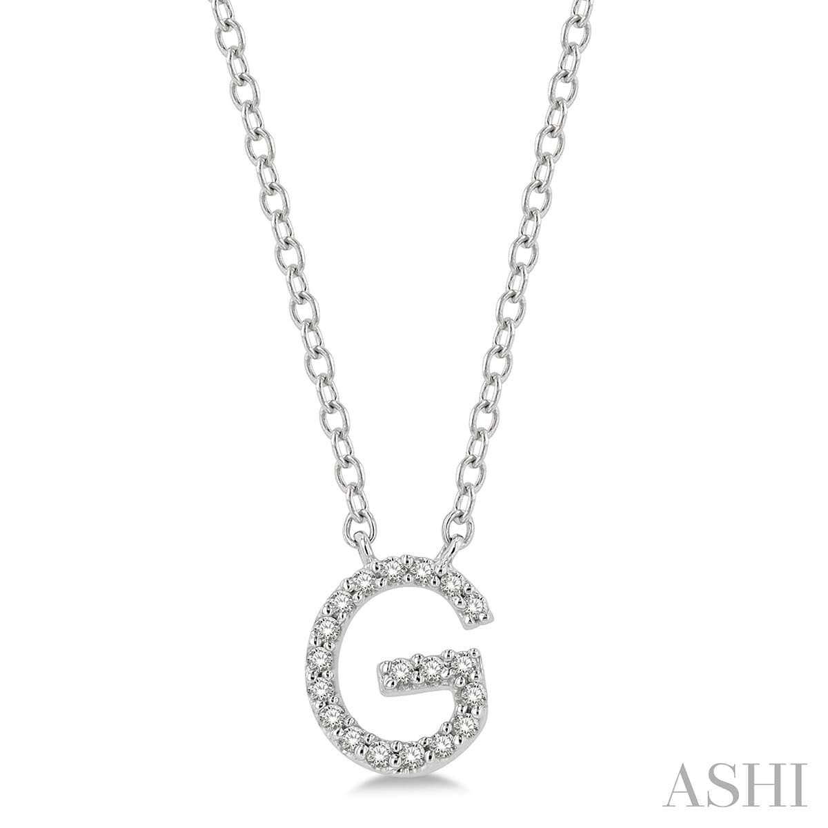 'G' Initial Diamond Pendant