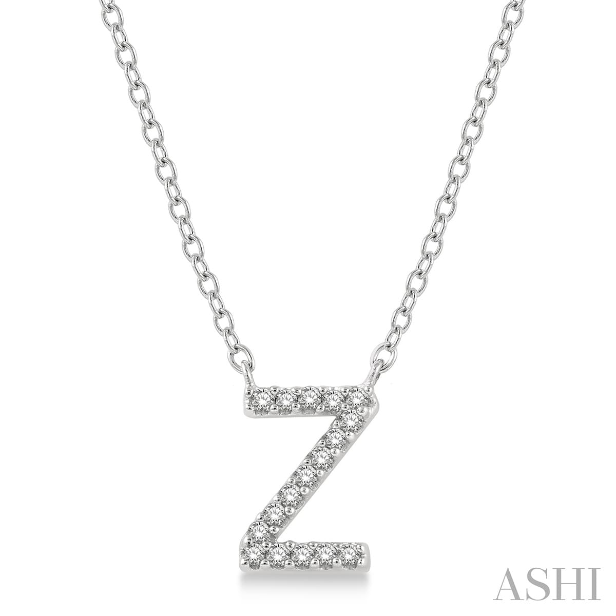 'Z' Initial Diamond Pendant