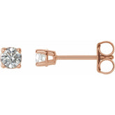14K Rose 1/3 CTW Natural Diamond Earrings