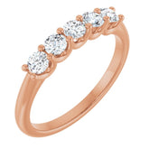 14K Rose 1/2 CTW Lab-Grown Diamond Anniversary Band