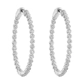 14Kt White Gold Diamond 1 1/2Ctw Earring
