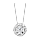 14Kt White Gold Diamond 1/10Ctw Pendant