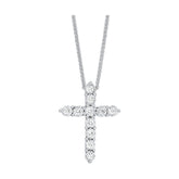 Silver White Diamond 1/10Ctw Pendant