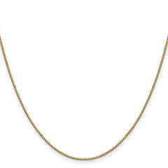 14K 20 inch .9mm Box with Lobster Clasp Chain