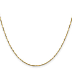 14K 18 inch 1.1mm Box with Lobster Clasp Chain