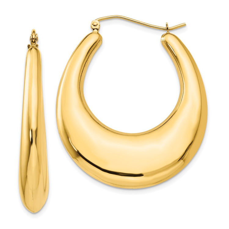 14k Polished Hoop Earrings
