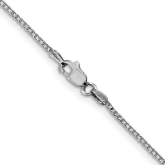 14K White Gold 20 inch 1.1mm Box with Lobster Clasp Chain