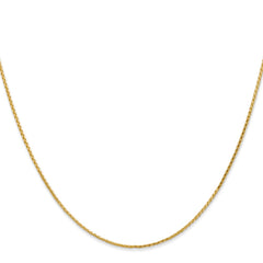 14K 16 inch 1mm Diamond-cut Parisian Wheat with Lobster Clasp Chain