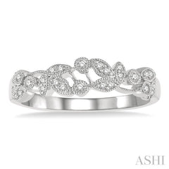 1/6 Ctw Round Cut Diamond Wedding Band in 14K White Gold