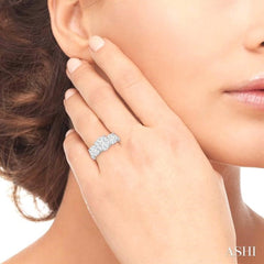 1 1/2 Ctw Lovebright Round Cut Diamond Ring in 14K White Gold