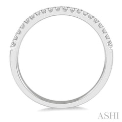 1/5 Ctw Round Cut Diamond Wedding Band in 14K White Gold