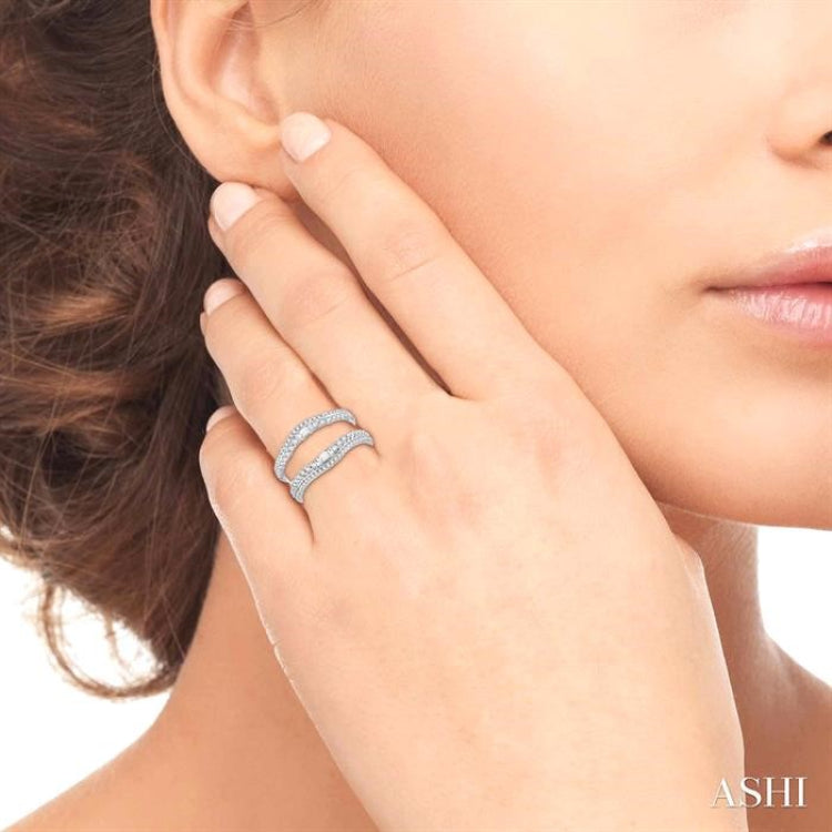 3/4 Ctw Diamond Insert Ring in 14K White Gold