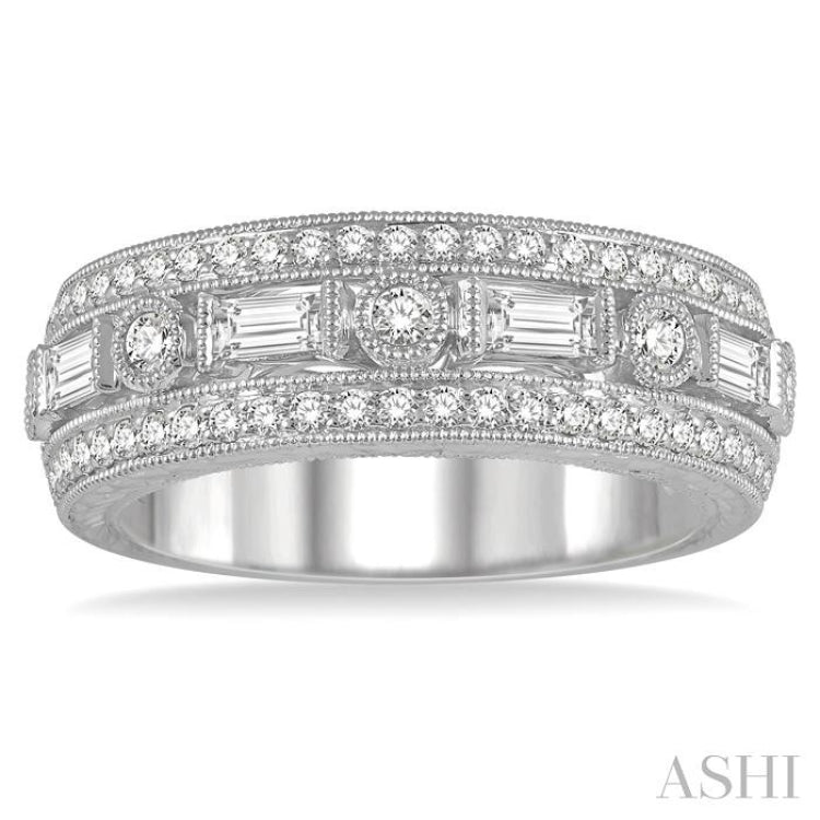 3/4 Ctw Diamond Fashion Band in 14K White Gold