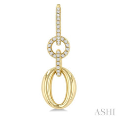 1/2 Ctw Interlocked Ovals and Circles Round Cut Diamond Aeris Gold Fashion Earrings in 14K Yellow Gold