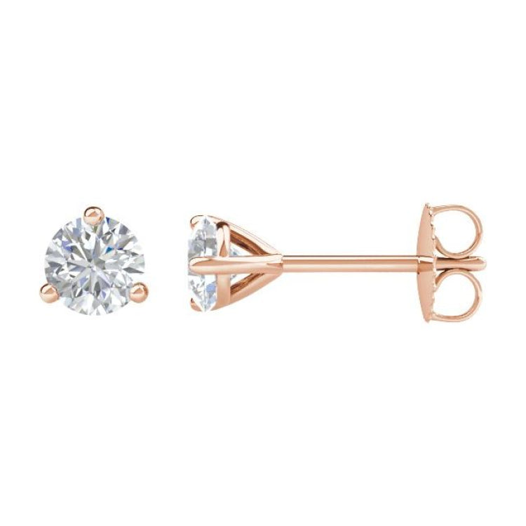 14K Rose Gold 1/2 CTW Natural Diamond Stud Earrings