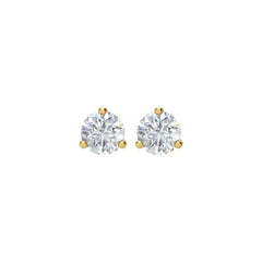 14K Yellow Gold 1 CTW Natural Diamond Stud Earrings