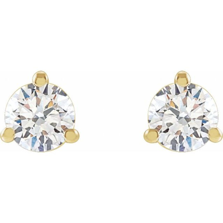 14K Yellow Gold 1/3 CTW Lab-Grown Diamond Stud Earrings
