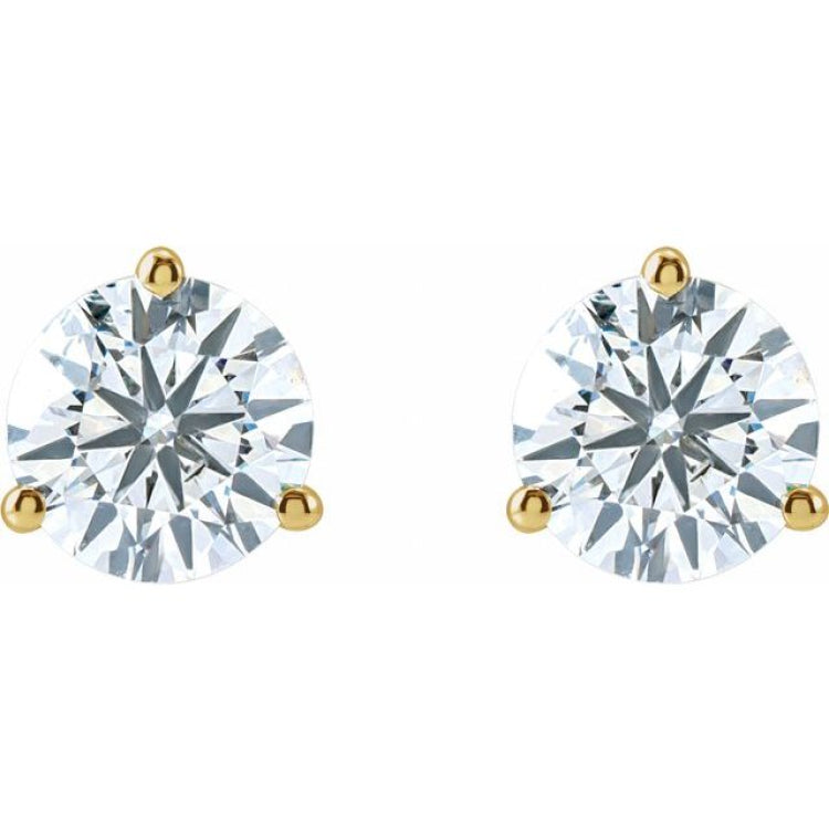 14K Yellow Gold 1 5/8 CTW Lab-Grown Diamond Stud Earrings