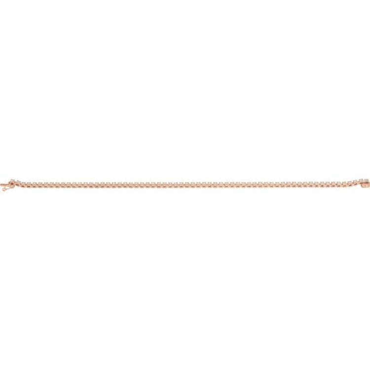 14K Rose Gold 2 CTW Lab-Grown Diamond Line 7 1/4" Bracelet