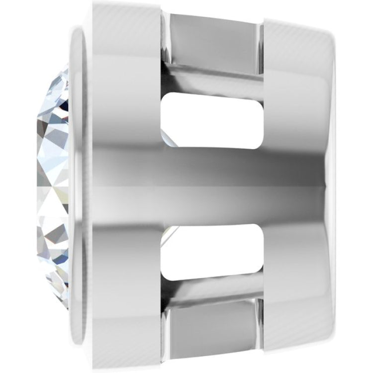 14K White Gold 1/4 CT Natural Diamond Slide Pendant