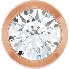 14K Rose Gold 1/3 CT Natural Diamond Slide Pendant