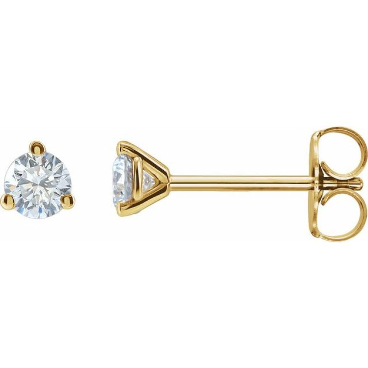 14K Yellow Gold 1/5 CTW Lab-Grown Diamond Stud Earrings