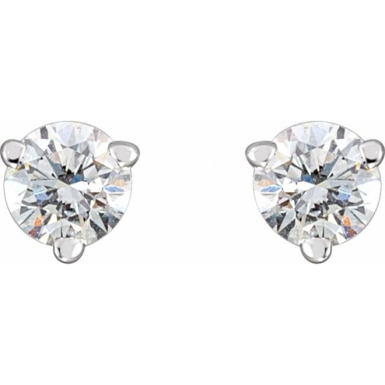 14K White Gold 1/4 CTW Natural Diamond Earrings
