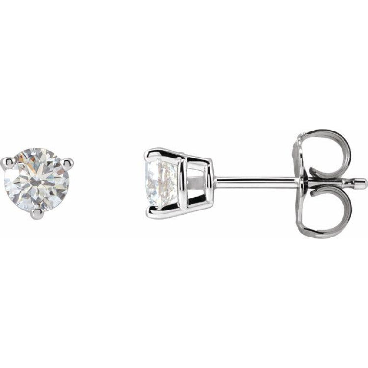 14K White Gold 1/2 CTW Natural Diamond Earrings