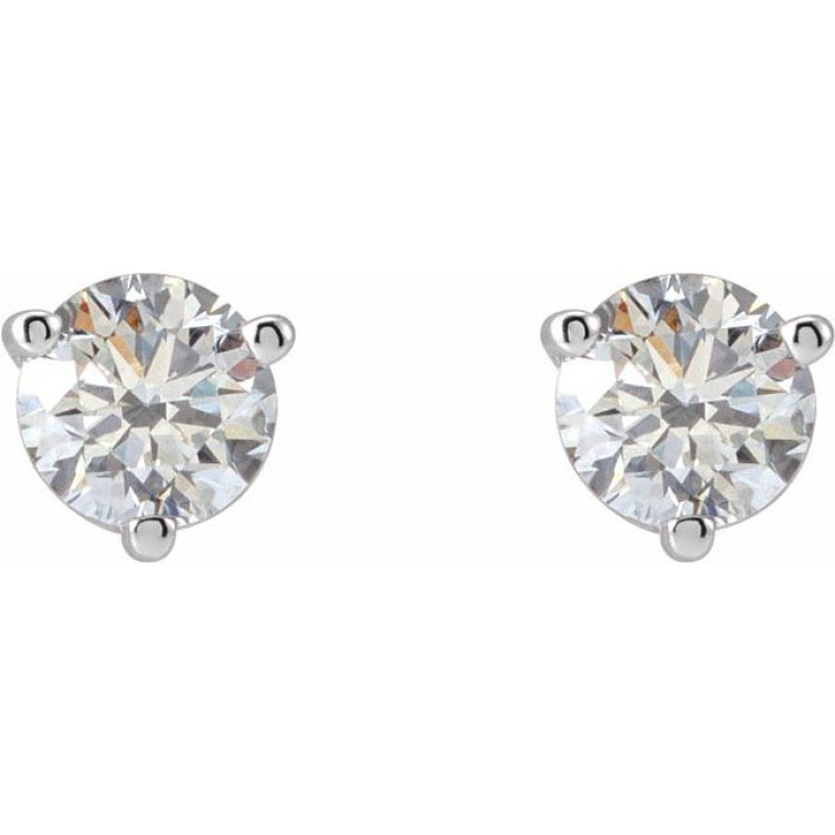 14K White Gold 1/2 CTW Natural Diamond Earrings