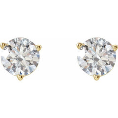 14K Yellow Gold 1 CTW Natural Diamond Earrings