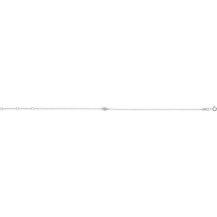 Platinum 1/10 CT Natural Diamond 6 1/2-7 1/2" Bracelet