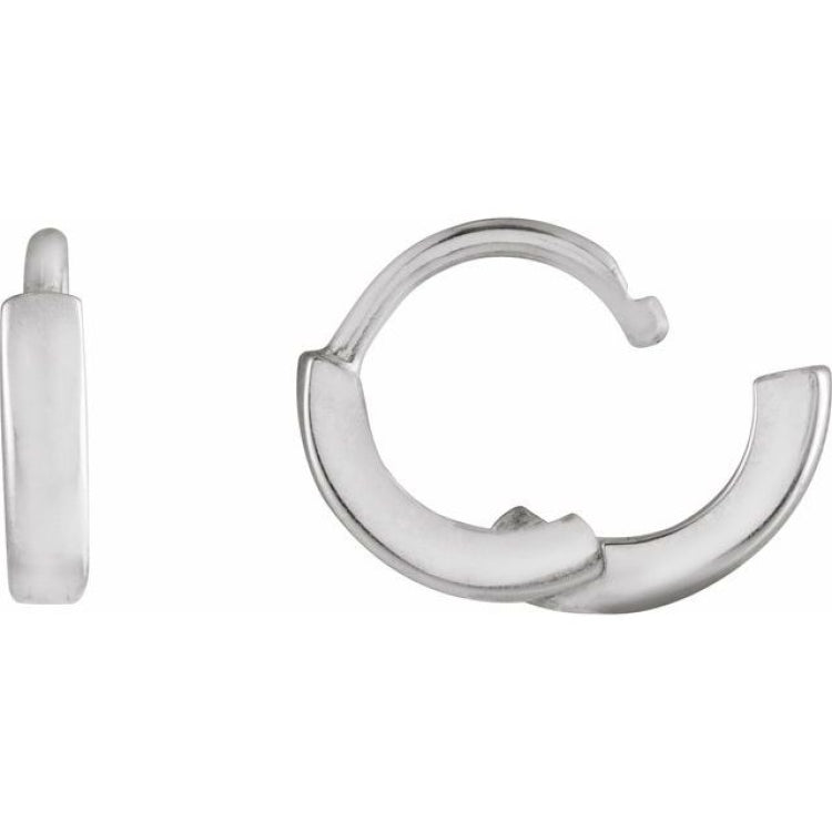 Sterling Silver Hinged 8 mm Hoop Earring