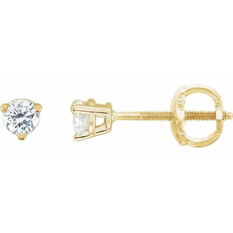 14K Yellow Gold 1/5 CTW Natural Diamond Earrings