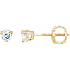 14K Yellow Gold 1/5 CTW Natural Diamond Earrings