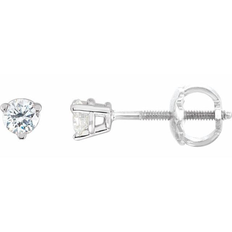 14K White Gold 1/5 CTW Natural Diamond Earrings